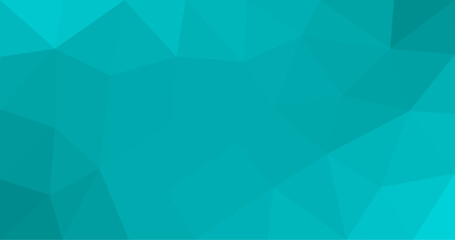 Fototapeta premium Teal abstract Triangle background Geometric with gradient illustration Low Polygon Design