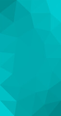Teal Cyan abstract Low Polygon geometric triangular style vector illustration graphic background Vertical Design
