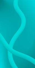 Teal Cyan Gradient abstract background with Fluid lines Vector illustration Vertical Wallpaper