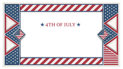 4th of july independence day frame corner graphics design 
