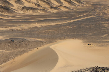 The Martian Landscape of the Black Desert in Egypt