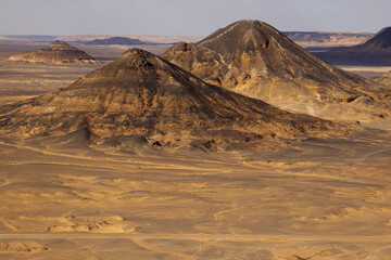 The Martian Landscape of the Black Desert in Egypt