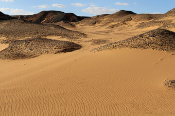 The Martian Landscape of the Black Desert in Egypt