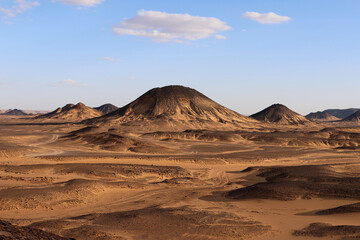 The Martian Landscape of the Black Desert in Egypt