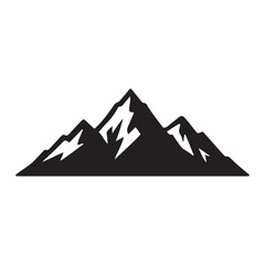 Mountain silhouette icon vector illustration on white background. Mountain symbol design.