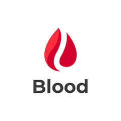 Abstract Blood Drop Logo Design Medical, Health, Donation