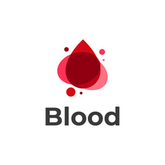 Abstract Blood Drop Logo Design Medical, Health, Donation