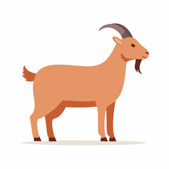 Majestic Goat Illustration Farm Animal Vector Graphic