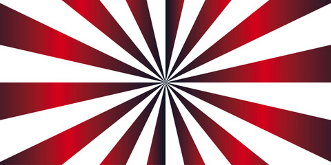 Abstract high-energy radial burst design with bright red and black wavy stripes. Symmetrical curved segments.sunbeam and sunburst. Spiral radial striped backdrop design. Suitable for comic designs.