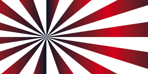 Abstract high-energy radial burst design with bright red and black wavy stripes. Symmetrical curved segments.sunbeam and sunburst. Spiral radial striped backdrop design. Suitable for comic designs.