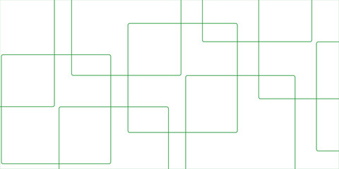 Abstract colorful geometric pattern square and random lines. Glowing Futuristic technology geometric concept., Abstract green lines pattern texture business background.