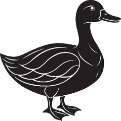 a set of duck silhouette.