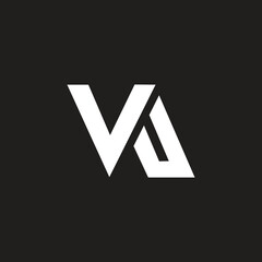 Letter AV or VA logo design vector template.