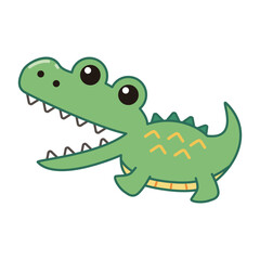 かわいいワニのイラスト