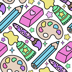 Artist seamless pattern 