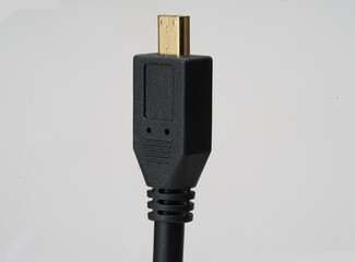 data cable port closeup isolated on white background