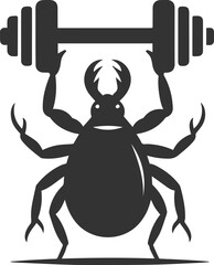 Tick vector isolated silhouette black animal illustration