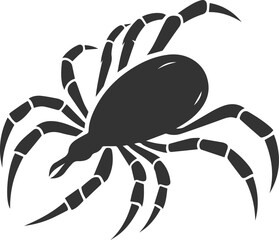 Tick vector isolated silhouette black animal illustration