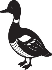 a set of duck silhouette.