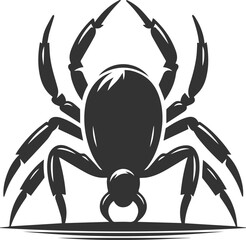 Tick vector isolated silhouette black animal illustration