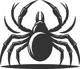Tick vector isolated silhouette black animal illustration
