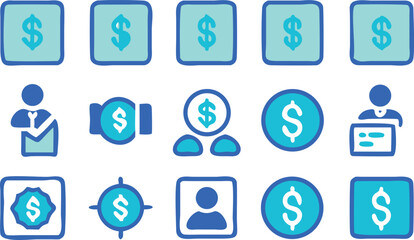 Finance Icon Set High-Quality EPS Vector Icons for Business and Financial Applications