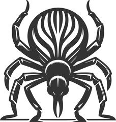 Tick vector isolated silhouette black animal illustration