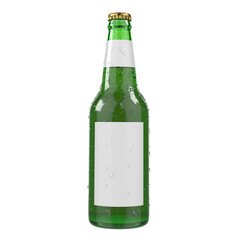 Green Beer Bottle isolated on transparent background