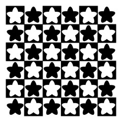 Star checkerboard pattern vector