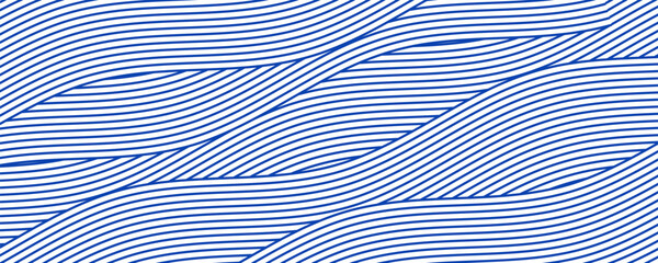 Blue water wave line pattern background. Vector illustration. Japanese style concept. eps 10