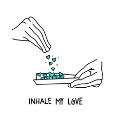 Inhale My Love – cyan version