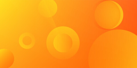 Abstract orange background with circles. Vector illustration