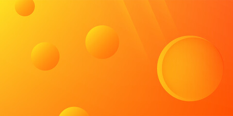 Abstract orange background with circles. Vector illustration