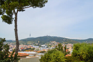 Naklejka premium Cityscape with natural surroundings in Spain