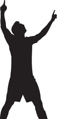 Dancing girl silhouette vector illustration of a woman posing gracefully in black shadow style