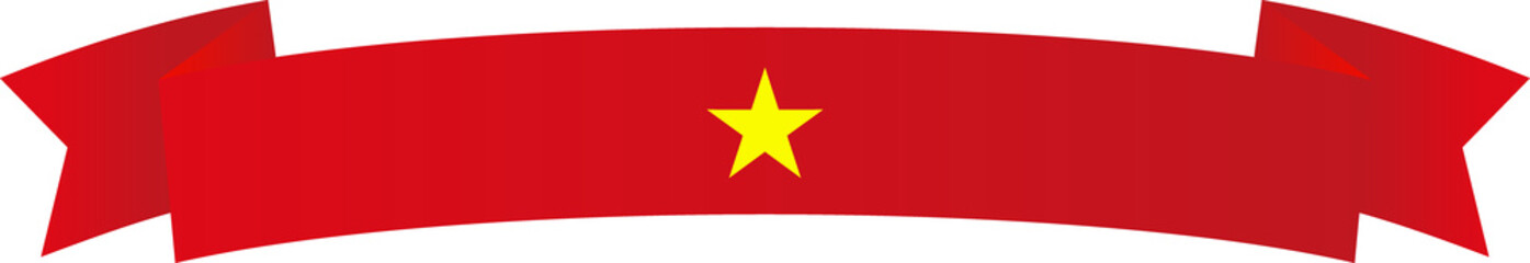 Vietnam Flag Frame Ribbon Corner Border Illustration