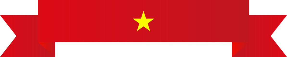 Obraz premium Vietnam Flag Frame Ribbon Corner Border Illustration