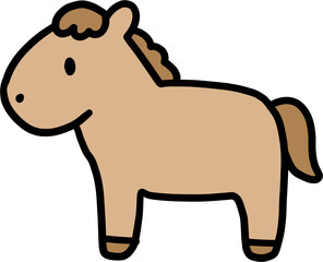 illustration of a cartoon horse
