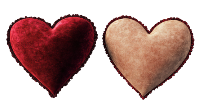 Bright red heart symbol with smooth shape and romantic design isolated on white background - Powered by Adobe