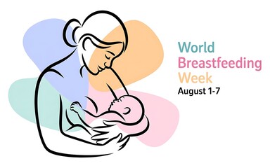 World breastfeeding week celebrated with a tender embrace