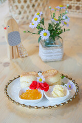 Scones with Butter and Orange Jam
