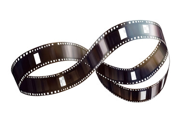 Film strip graphic with transparent background showcasing cinematic essence, ideal for movie-themed projects and digital designs