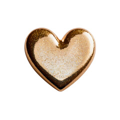 Glittering Rose Gold Heart Decoration - Romantic Symbol of Love