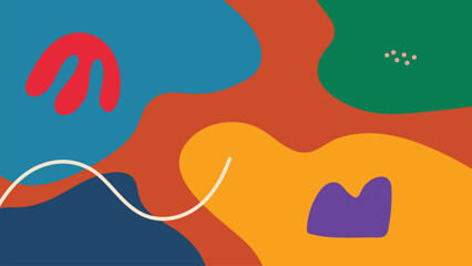Funky blob shape abstract background