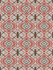 Knitted seamless pattern embroidery tribal native.Traditional Aztec,Navajo,Southwest and Mexican style.Sweater crochet vector geometric background.Design for fabric,clothing,wrapping,print,decoration.