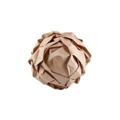 Crumpled Brown Paper Ball - Abstract Texture and Background