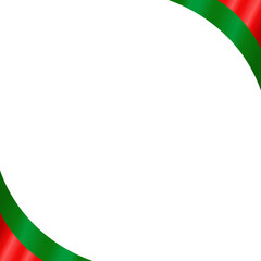Obraz premium Bangladesh Flag Frame Ribbon Corner Border Illustration
