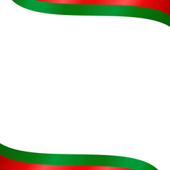 Obraz premium Bangladesh Flag Frame Ribbon Corner Border Illustration