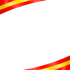 Spain Flag Frame Ribbon Corner Border Illustration