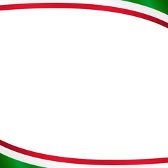 Italy Flag Frame Ribbon Corner Border Illustration